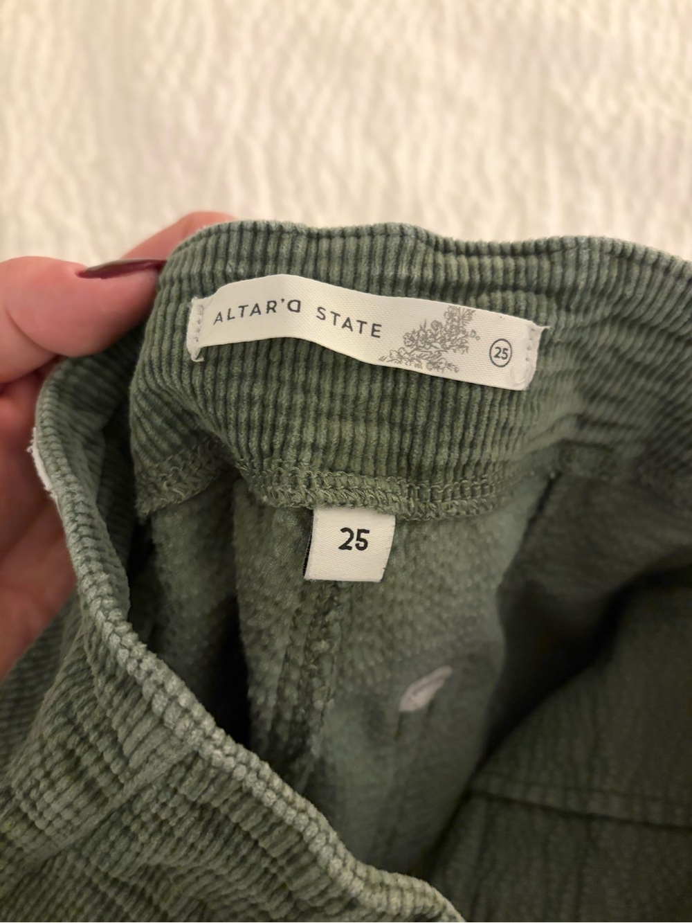 Altar’d State Olive Green Women’s Corduroy pants - Picture 8 of 9